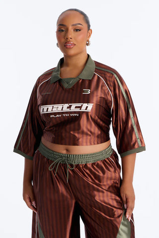 Play To Win Jort Set - Brown/combo