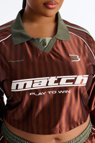 Play To Win Jort Set - Brown/combo