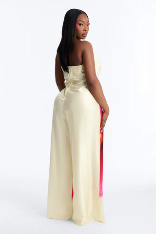 Sara Satin Head Scarf And Jumpsuit