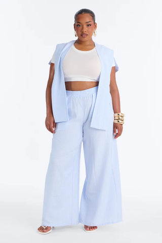 Daily Practice Pinstripe Wrap Waist 2 Piece Pant