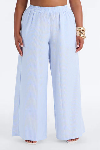 Daily Practice Pinstripe Wrap Waist 2 Piece Pant