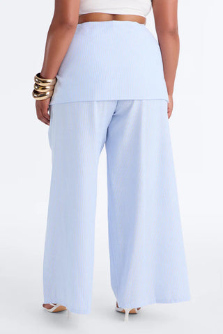 Daily Practice Pinstripe Wrap Waist 2 Piece Pant