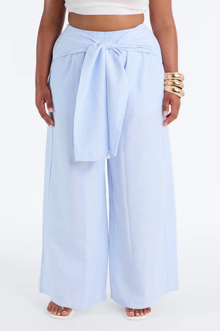 Daily Practice Pinstripe Wrap Waist 2 Piece Pant