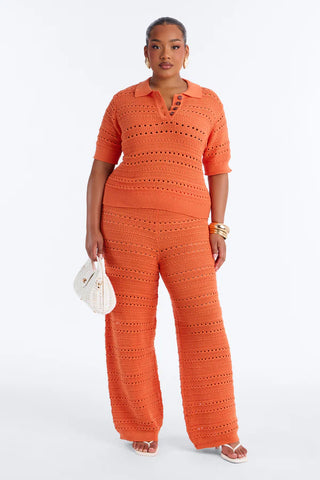 Riley Polo Crochet Pant Set