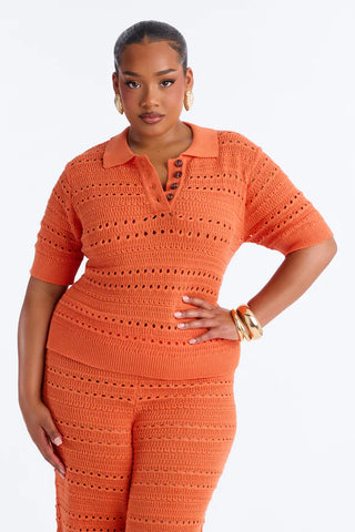 Riley Polo Crochet Pant Set