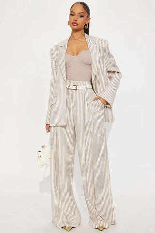 Nara Twill Striped Blazer
