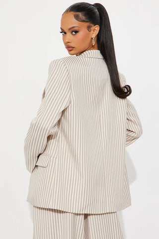 Nara Twill Striped Blazer