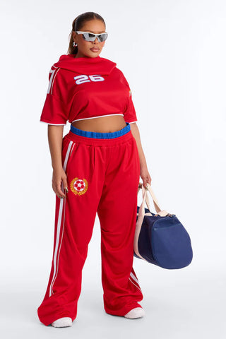 First Draft Pick Hooded Pant Set - Red