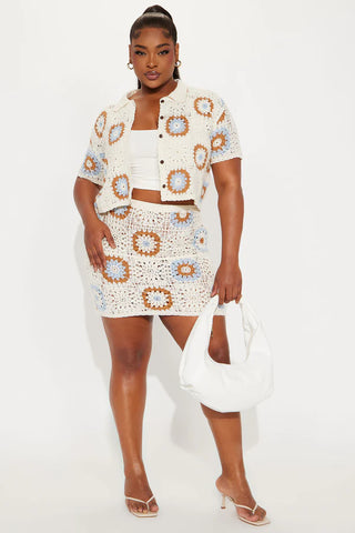 Summer Walk Crochet Skirt Set