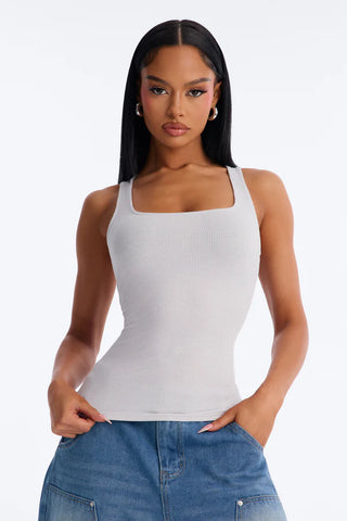Madison Basic Square Neck Tank Top
