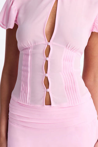 Remi Chiffon Neck Tie Blouse