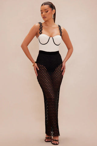 On The Beach Crochet Maxi Dress