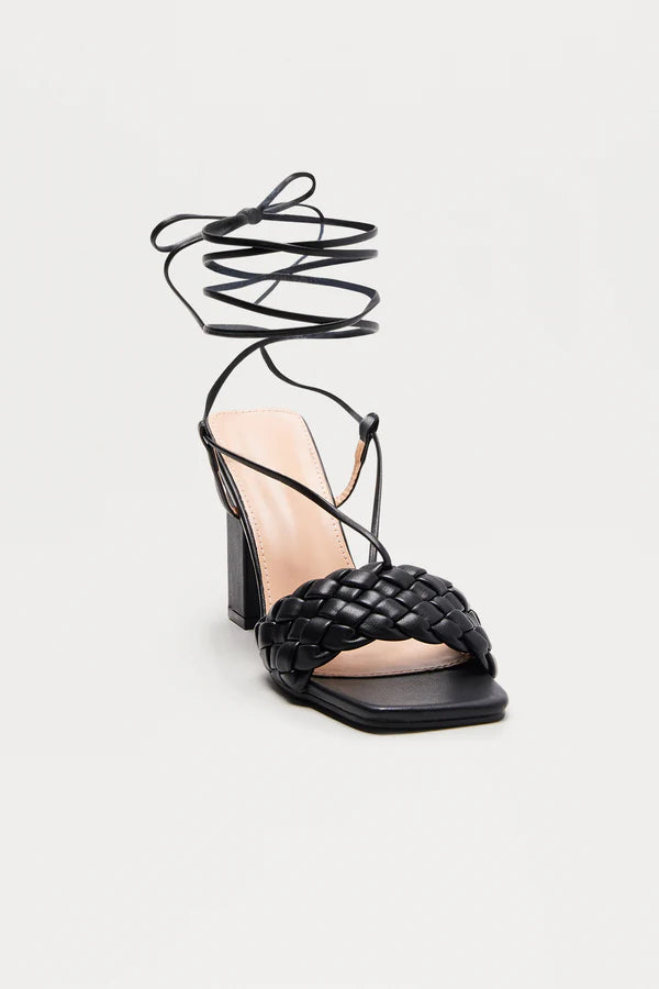 Stelly Braided Wrap Up Heels
