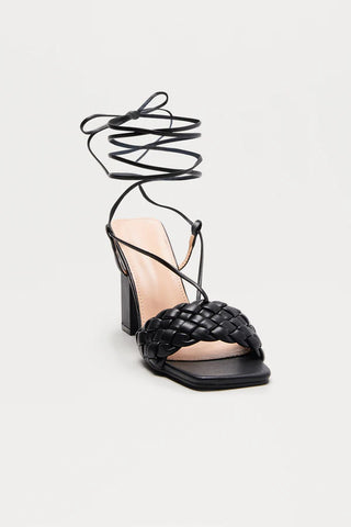 Stelly Braided Wrap Up Heels