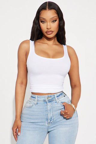 Madison Basic Square Neck Tank Top