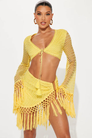 Don't Be Jealous Crochet Skirt Set