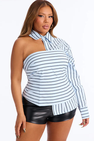 Martini Hour Striped 2 Piece Poplin Shirt