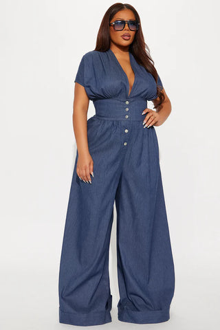 Limitless Denim Jumpsuit - Denim
