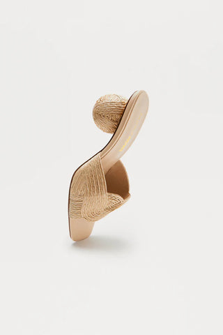 Coronado Beach Raffia Mules - Natural