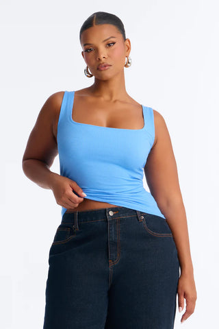 Madison Basic Square Neck Tank Top