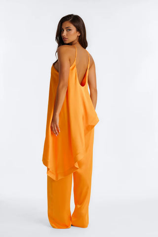 Veena Satin Asymmetrical Jumpsuit