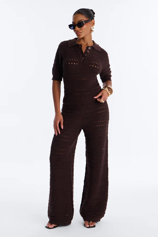Riley Polo Crochet Pant Set
