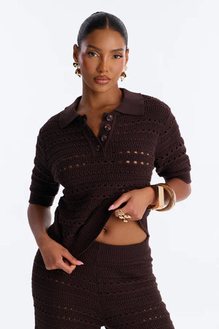 Riley Polo Crochet Pant Set