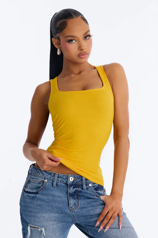 Madison Basic Square Neck Tank Top