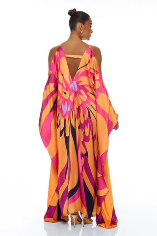 Resort And Repeat Satin Kaftan Dress