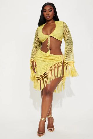 Don't Be Jealous Crochet Skirt Set
