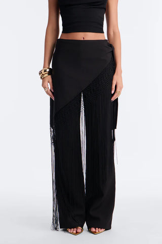 Willow Wrap Fringe Straight Leg Trouser