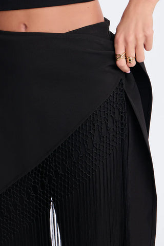 Willow Wrap Fringe Straight Leg Trouser