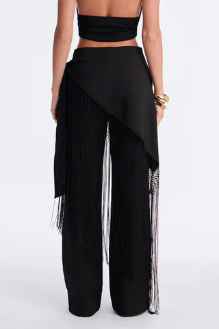 Willow Wrap Fringe Straight Leg Trouser