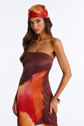 Sara Satin Head Scarf And Jumpsuit