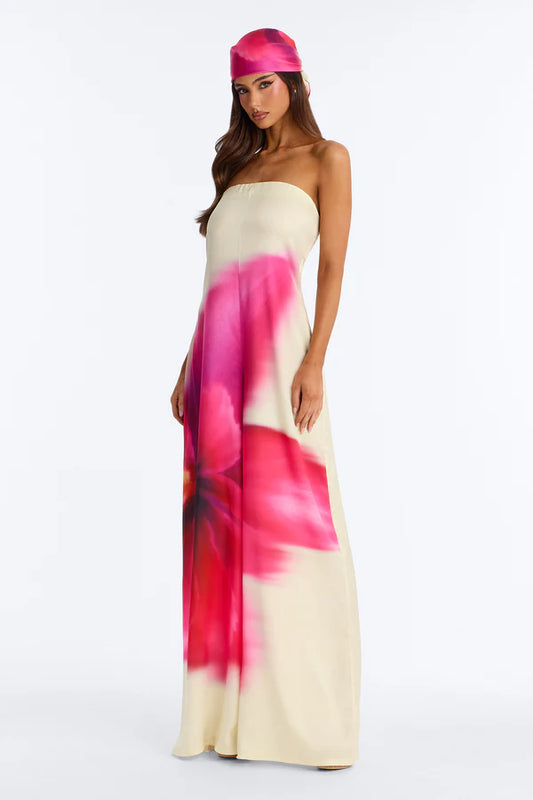 Sara Satin Head Scarf And Jumpsuit