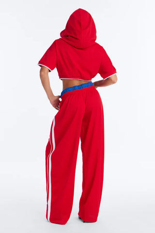 First Draft Pick Hooded Pant Set - Red