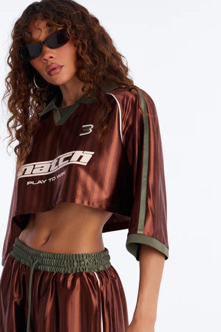 Play To Win Jort Set - Brown/combo