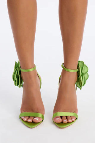 Kesia Satin Flower Stiletto Heels