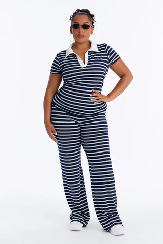 Optimist Striped Polo Pant Set
