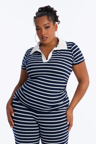 Optimist Striped Polo Pant Set