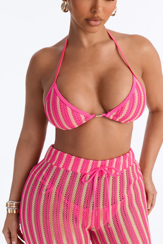 Callie Crochet 3 Piece Bikini & Pants Set