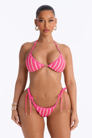 Callie Crochet 3 Piece Bikini & Pants Set