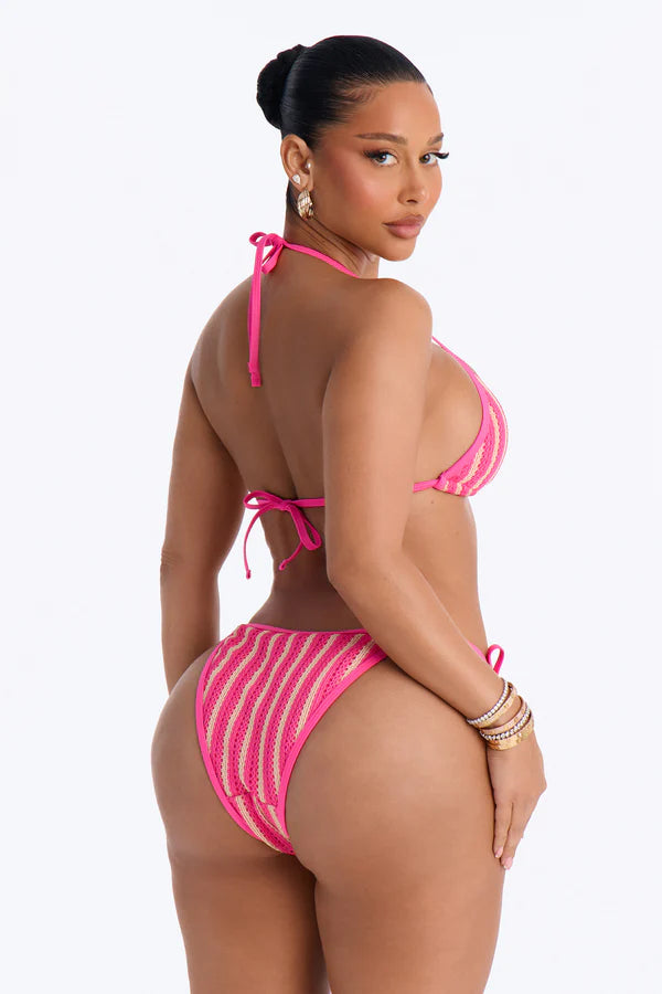 Callie Crochet 3 Piece Bikini & Pants Set
