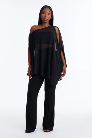 Main Character 3 Piece Mesh Pant Set - Black