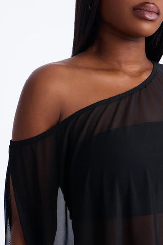 Main Character 3 Piece Mesh Pant Set - Black