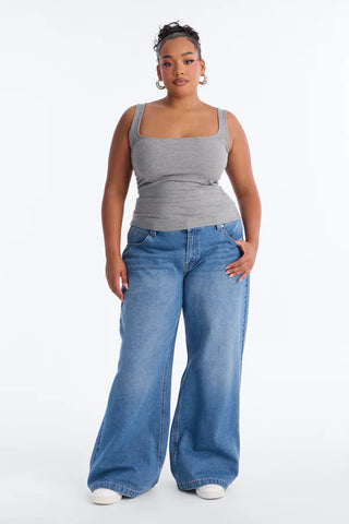 Madison Basic Square Neck Tank Top