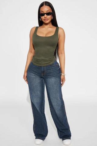 Madison Basic Square Neck Tank Top