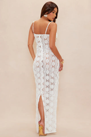 Ocean Front Crochet Maxi Dress