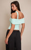 Double Layer Slinky Abstract Sleeve Detail Top