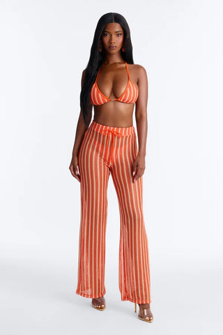 Callie Crochet 3 Piece Bikini & Pants Set
